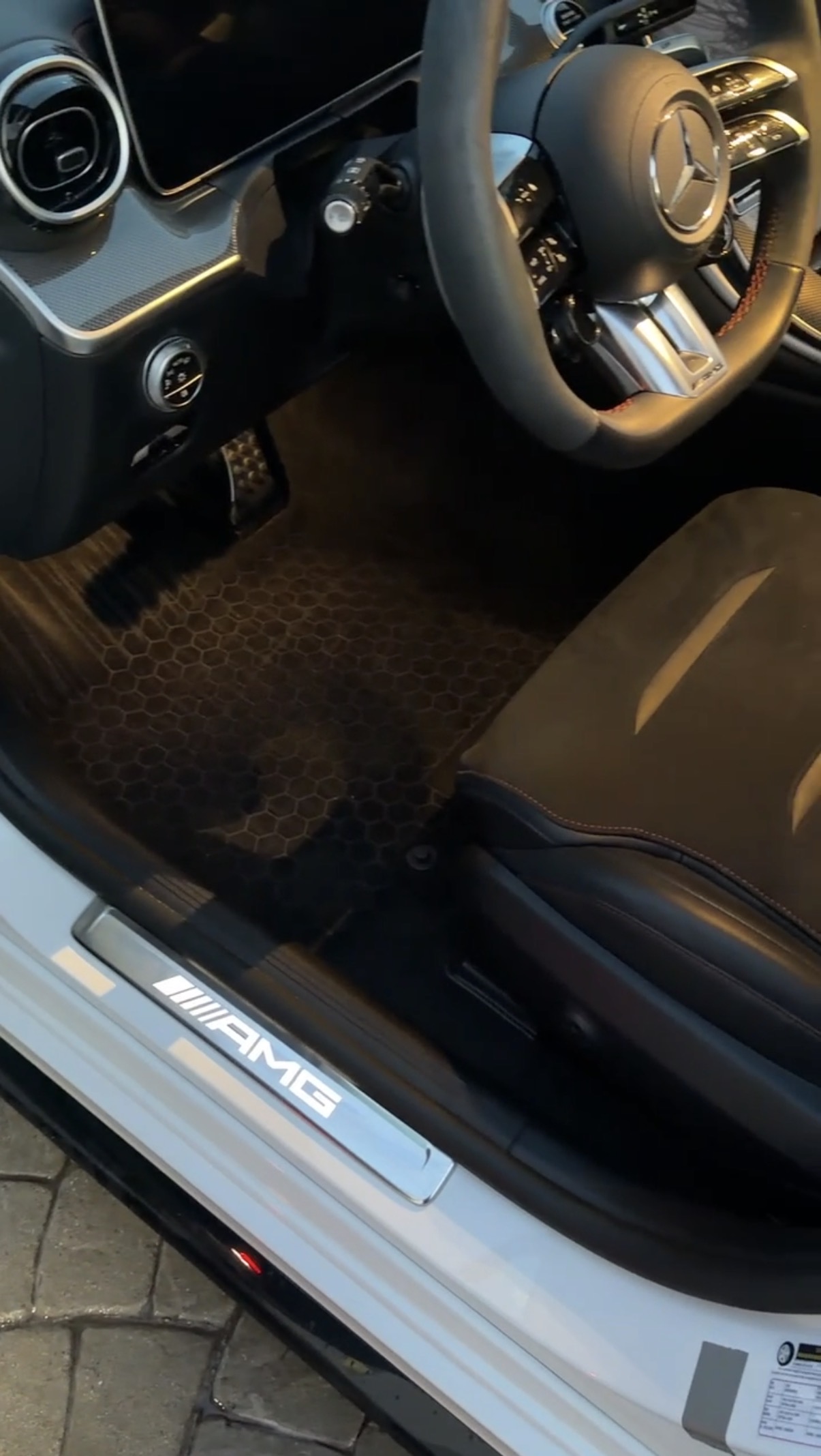 Clean Mercedes AMG interior after detailing