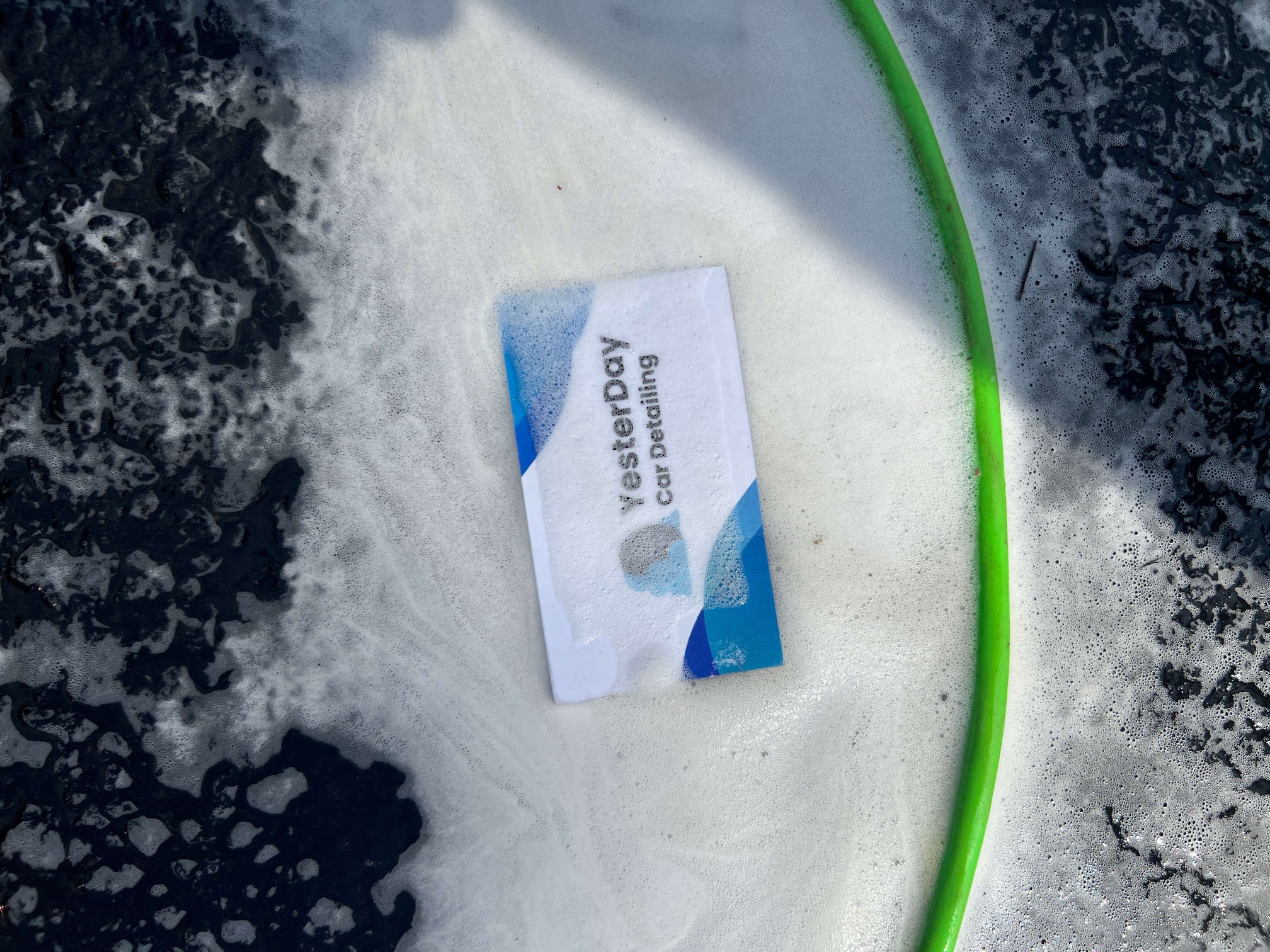 YesterDay Car Detailing card in soap suds